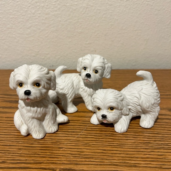 Homco Other - Homco White Shitzu Trio